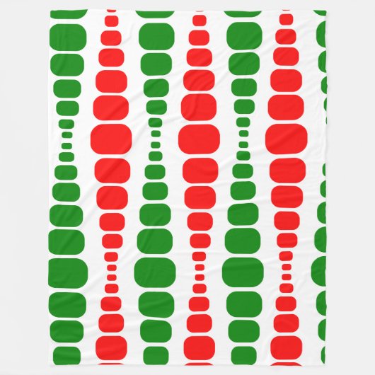 Couverture Polaire Rectangles modernes de Noël (Devant)