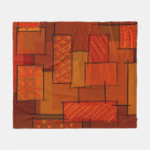 Couverture Polaire Rectangles, motif patchwork, doodle. Surface de re (Devant (Horizontal))