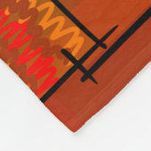 Couverture Polaire Rectangles, motif patchwork, doodle. Surface de re (Coin)