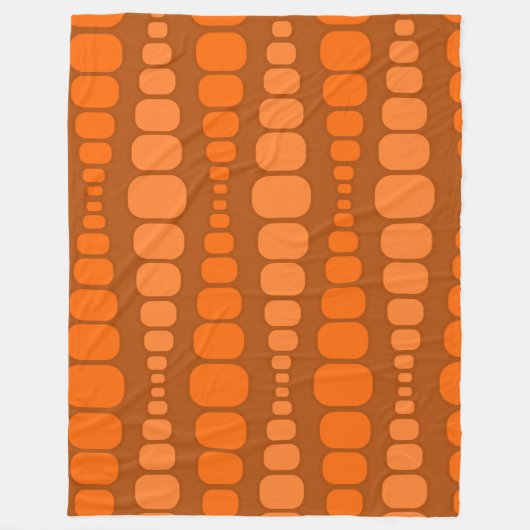 Couverture Polaire Rectangles orange arrondies (Devant)