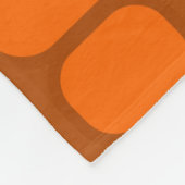 Couverture Polaire Rectangles orange arrondies (Coin)