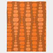 Couverture Polaire Rectangles orange arrondis (Devant)