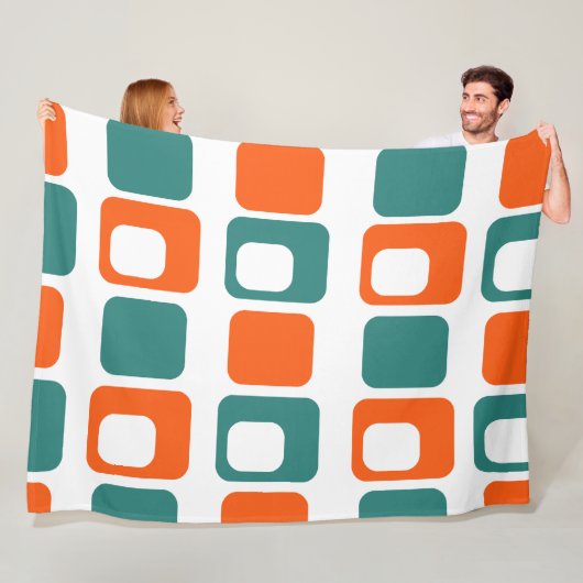 Couverture Polaire Rectangles ouvertes et fermées (En situation)