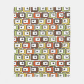 Couverture Polaire Rectangles rétro avec Starbursts (Devant)