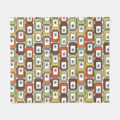 Couverture Polaire Rectangles rétro avec Starbursts (Devant (Horizontal))