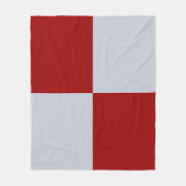 Couverture Polaire Rectangles rouge et gris (Devant)