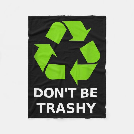 Couverture Polaire Recycling Don't Trashy Recycling Green Earth  (Devant)