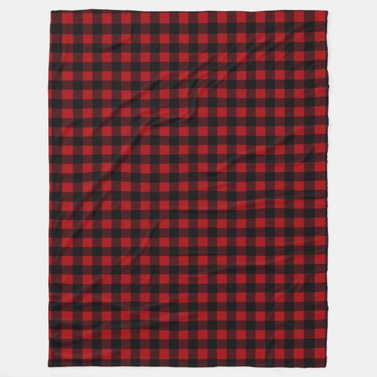 Couverture Polaire Red and Black Buffalo Plaid Christmas Check (Devant)