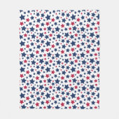 Couverture Polaire Red and Blue Stars - motif de drapeau américain (Devant)