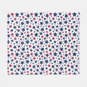 Couverture Polaire Red and Blue Stars - motif de drapeau américain (Devant (Horizontal))