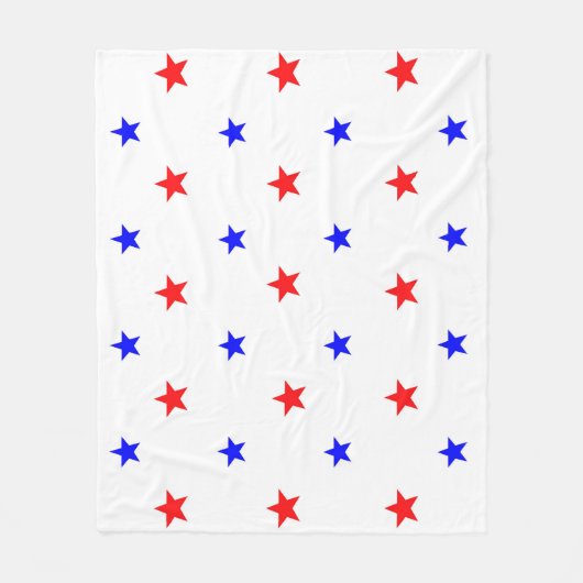 Couverture Polaire Red and Blue Stars - Starry Sky Motif (Devant)