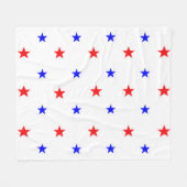 Couverture Polaire Red and Blue Stars - Starry Sky Motif (Devant (Horizontal))