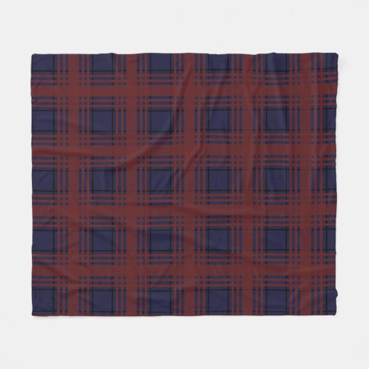 Couverture Polaire Red and Blue Tartan Fleece Blanket (Devant (Horizontal))