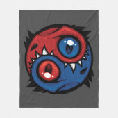 Couverture Polaire Red and Blue Yin Yang Dragons (Devant)