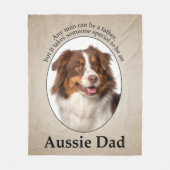 Couverture Polaire Red Australian Shepherd Papa (Devant)