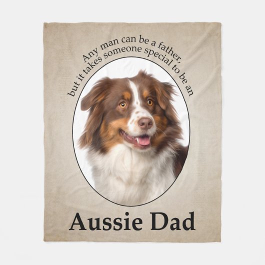 Couverture Polaire Red Australian Shepherd Papa (Devant)
