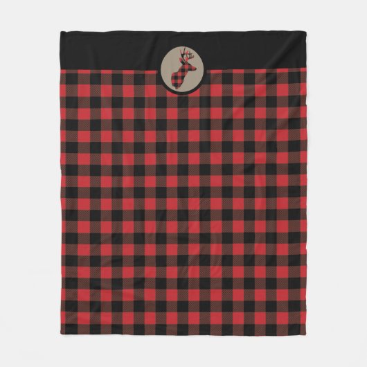 Couverture Polaire Red Black Buffalo Plaid (Devant)
