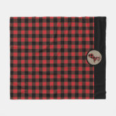 Couverture Polaire Red Black Buffalo Plaid (Devant (Horizontal))