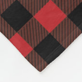 Couverture Polaire Red Black Buffalo Plaid (Coin)