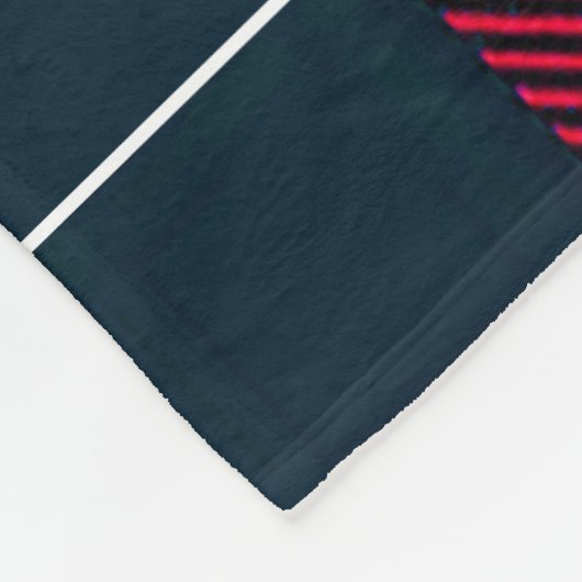 Couverture Polaire Red & Black Plaid Personalized Name (Coin)