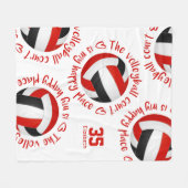 Couverture Polaire red black volleyball court happy place typography (Devant (Horizontal))