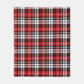 Couverture Polaire Red Black White Plaid Tartan Pattern Design  (Devant)