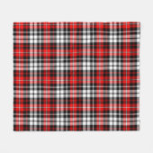 Couverture Polaire Red Black White Plaid Tartan Pattern Design  (Devant (Horizontal))