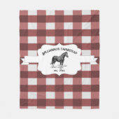 Couverture Polaire Red Buffalo Plaid Farm Horse Fleece Blanche (Devant)