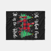 Couverture Polaire Red Buffalo Plaid Horse Oh What Fun It Is To Ride  (Devant (Horizontal))
