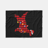 Couverture Polaire Red Buffalo Plaid Santa Irish Setter Dog Christmas (Devant (Horizontal))