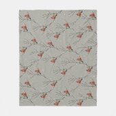 Couverture Polaire Red Cardinal Perched on a Tree Branch Fleece Blank (Devant)