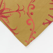 Couverture Polaire Red Christmas Stars on Gold (Coin)