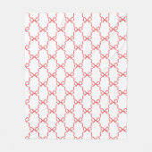 Couverture Polaire Red  Coquette Bow Trellis Christmas (Devant)