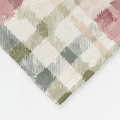 Couverture Polaire Red Cream Plaid Stripes Birthday (Coin)
