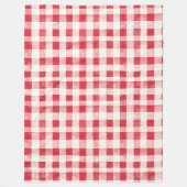 Couverture Polaire Red Cream Plaid Stripes Birthday (Devant)