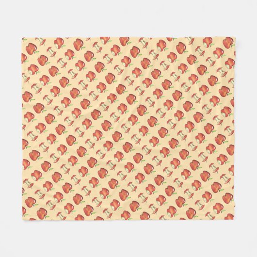 Couverture Polaire Red Delicious Apples Enseignant des fruits (Devant (Horizontal))