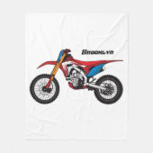 Couverture Polaire Red dirt bike motorcycle (Devant)