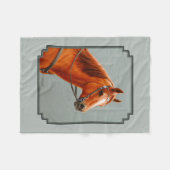 Couverture Polaire Red Dun Chestnut Sorrel Western Quarter Horse Flee (Devant (Horizontal))