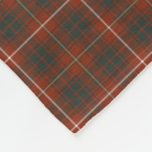 Couverture Polaire Red et Green Bruce Clan Tartan (Coin)