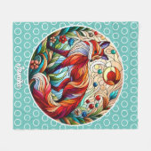 Couverture Polaire Red Fox et Sun Pale Green (Devant (Horizontal))