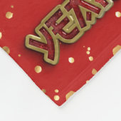 Couverture Polaire Red Gold 2023 Rabbit Lunaire Chinois Nouvel An (Coin)