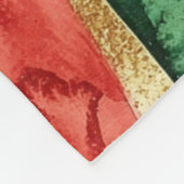 Couverture Polaire Red Gold Green Stripes Noël (Coin)