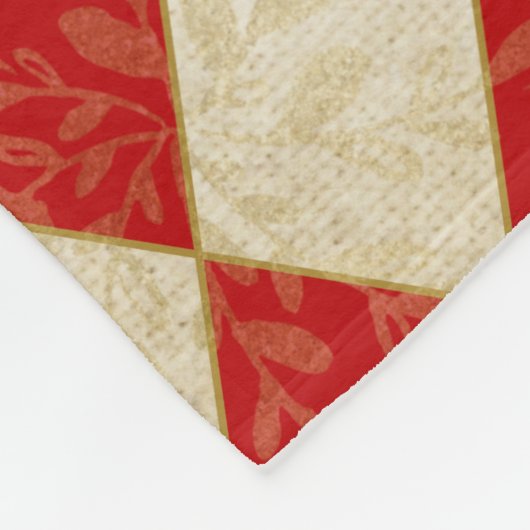 Couverture Polaire Red Gold Nutcracker Holiday Wreath Nursery (Coin)