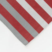 Couverture Polaire Red, Gray, Black, White Stripes (Coin)