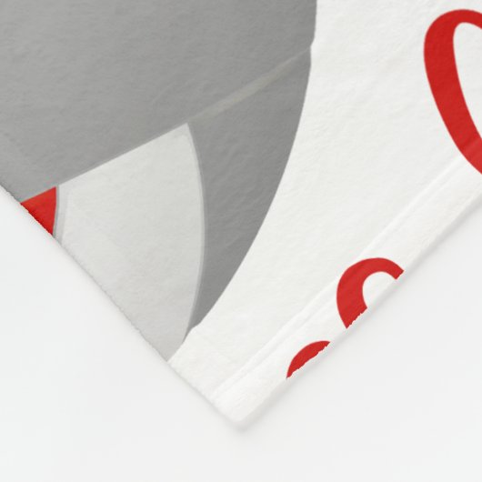 Couverture Polaire red gray volleyball court happy place typography (Coin)