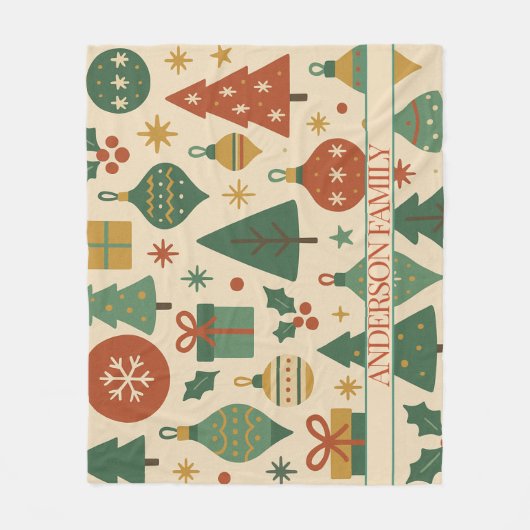 Couverture Polaire Red Green Mid Century (Devant)