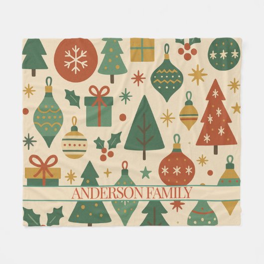 Couverture Polaire Red Green Mid Century (Devant (Horizontal))