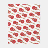 Couverture Polaire Red Guitar Pattern (Devant)