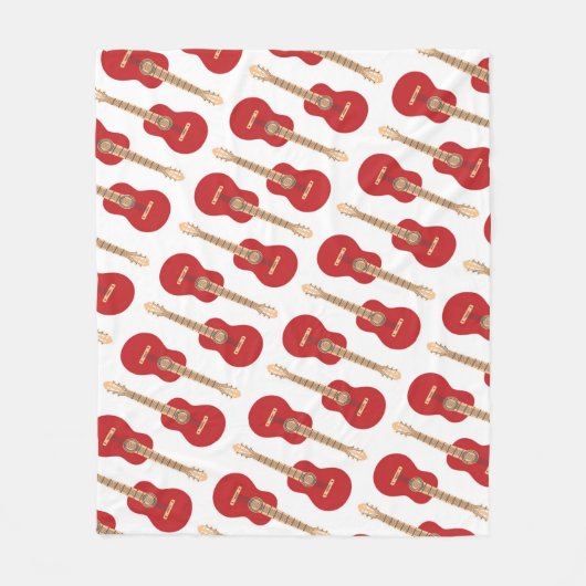 Couverture Polaire Red Guitar Pattern (Devant)
