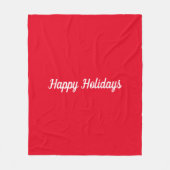 Couverture Polaire Red Happy Holidays (Devant)